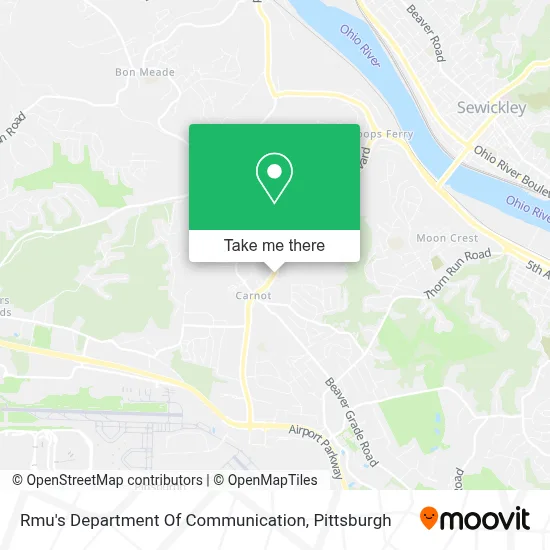 Rmu's Department Of Communication map