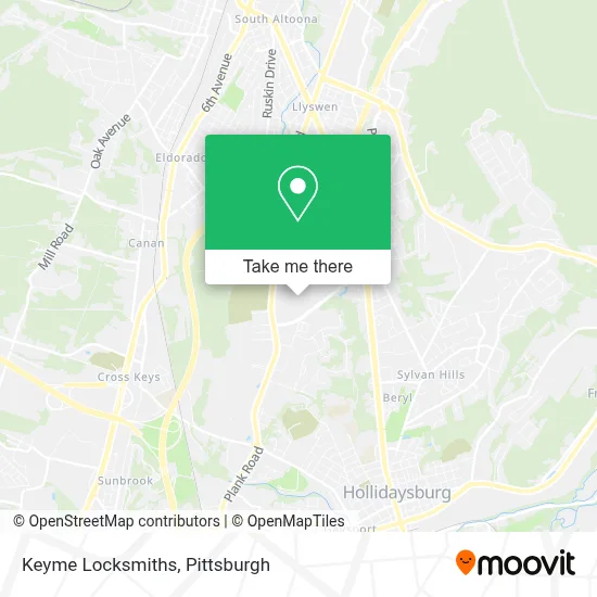 Keyme Locksmiths map