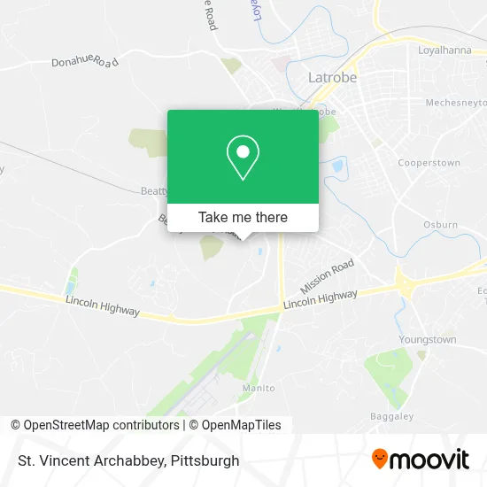 St. Vincent Archabbey map