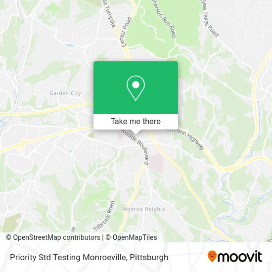 Priority Std Testing Monroeville map