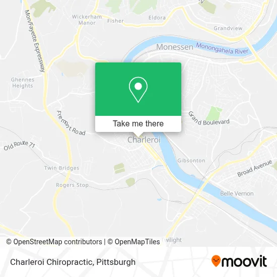 Charleroi Chiropractic map