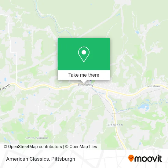 American Classics map