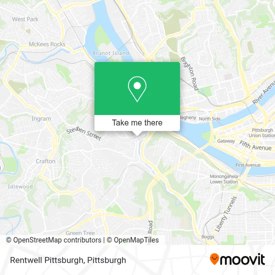 Rentwell Pittsburgh map
