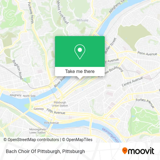 Bach Choir Of Pittsburgh map
