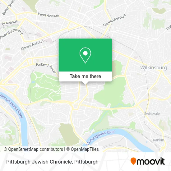 Pittsburgh Jewish Chronicle map