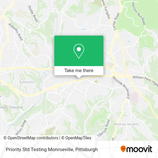 Priority Std Testing Monroeville map