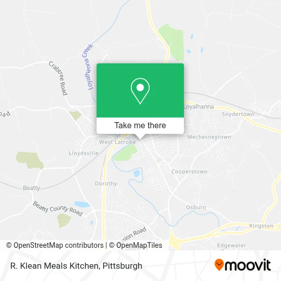 R. Klean Meals Kitchen map