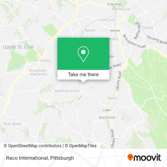 Raco International map