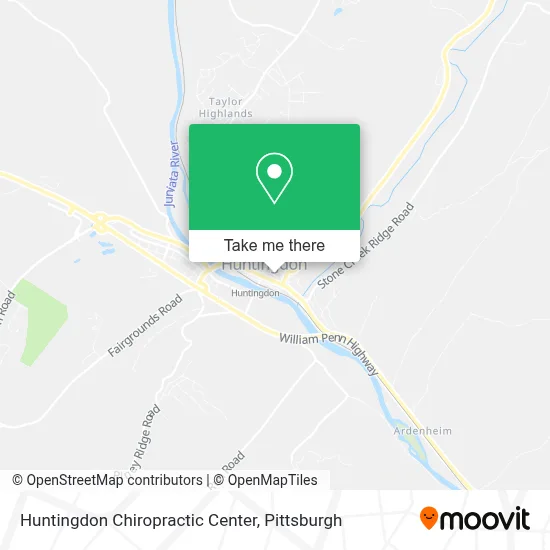 Huntingdon Chiropractic Center map