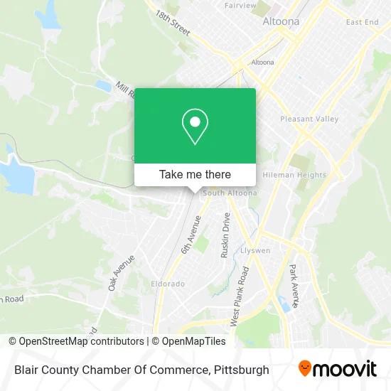 Blair County Chamber Of Commerce map