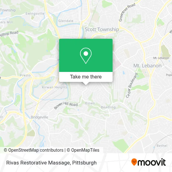 Rivas Restorative Massage map