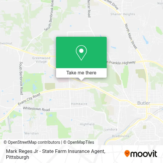 Mark Reges Jr - State Farm Insurance Agent map