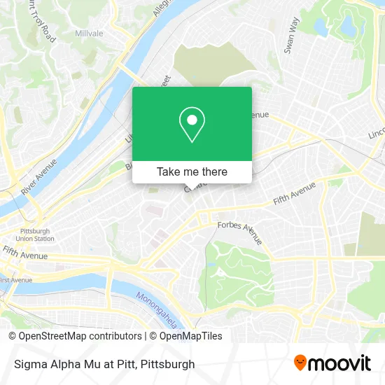 Sigma Alpha Mu at Pitt map