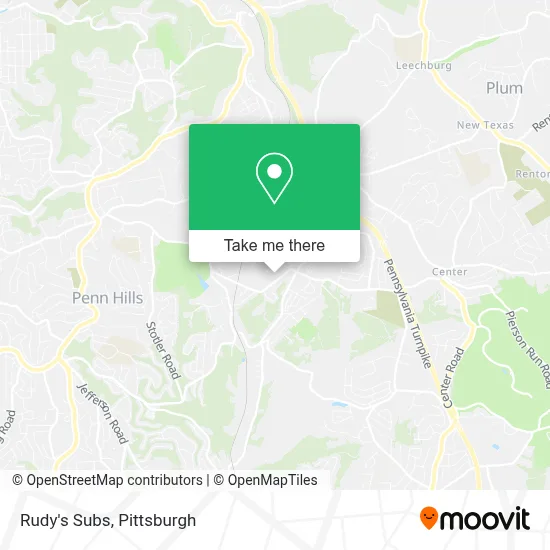 Rudy's Subs map