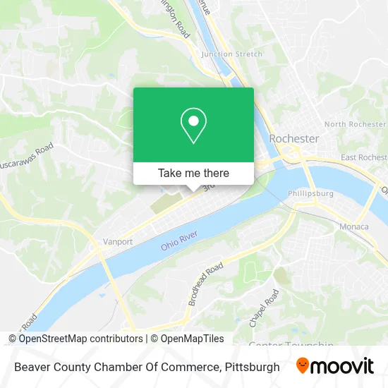 Beaver County Chamber Of Commerce map