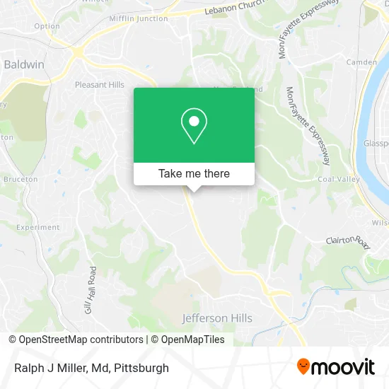 Ralph J Miller, Md map