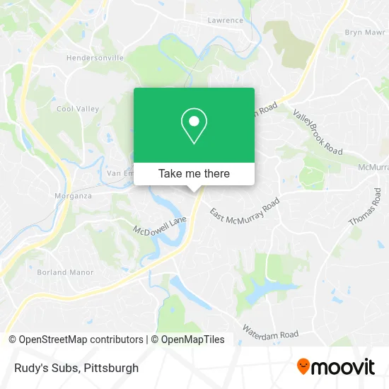 Rudy's Subs map