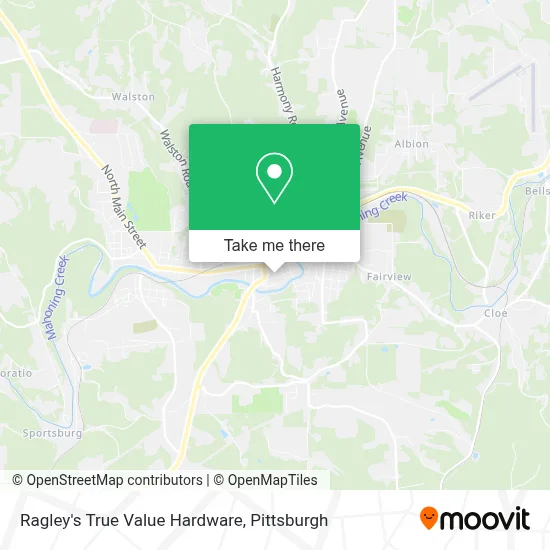 Ragley's True Value Hardware map