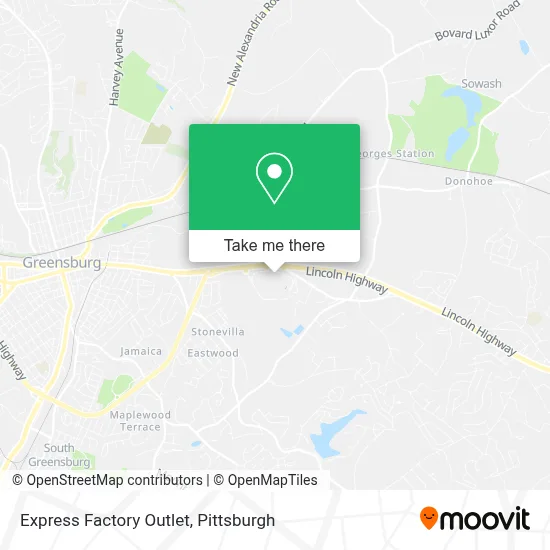 Express Factory Outlet map