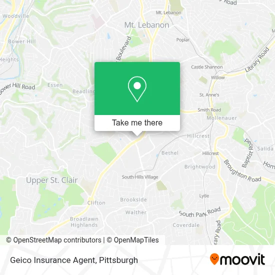 Geico Insurance Agent map