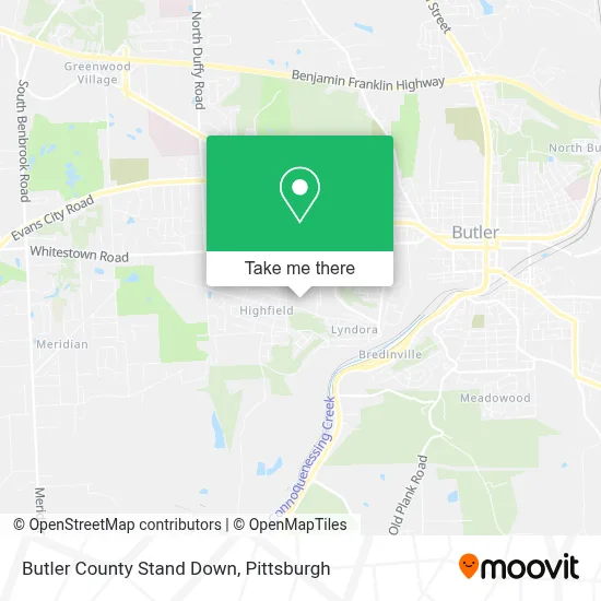 Butler County Stand Down map