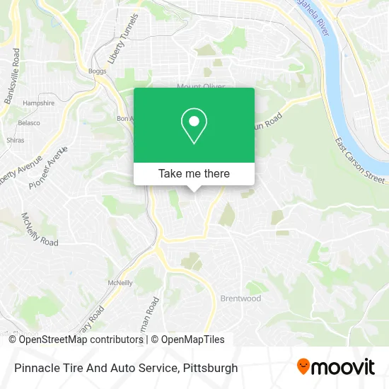 Pinnacle Tire And Auto Service map