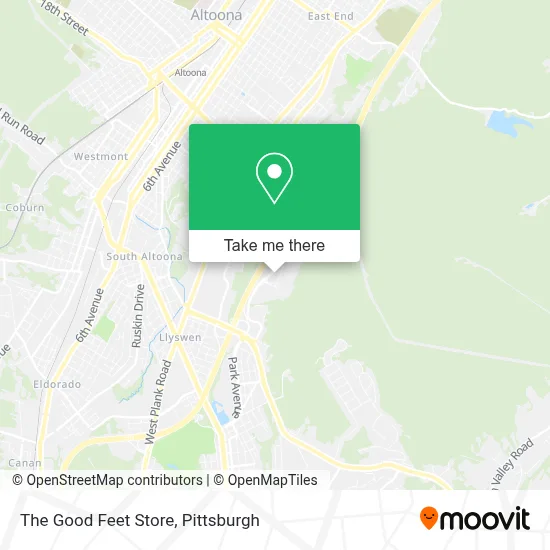 The Good Feet Store map