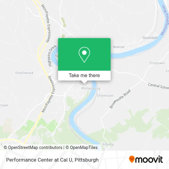 Performance Center at Cal U map