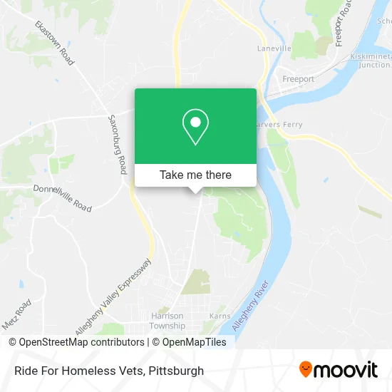 Ride For Homeless Vets map
