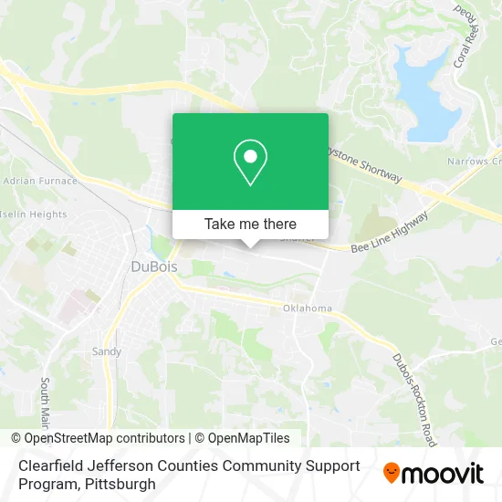 Clearfield Jefferson Counties Community Support Program map