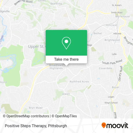 Positive Steps Therapy map
