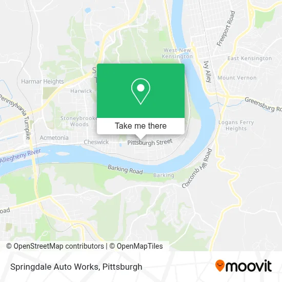 Springdale Auto Works map