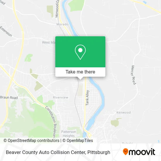 Beaver County Auto Collision Center map
