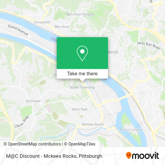 M@C Discount - Mckees Rocks map