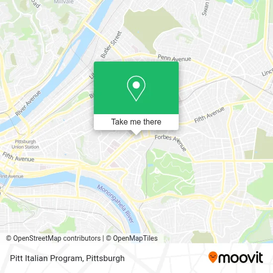 Pitt Italian Program map