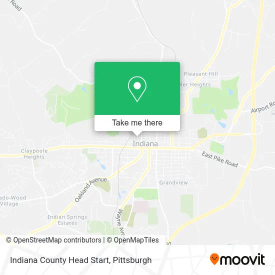 Indiana County Head Start map