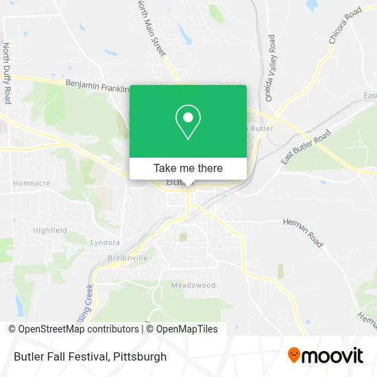 Butler Fall Festival map
