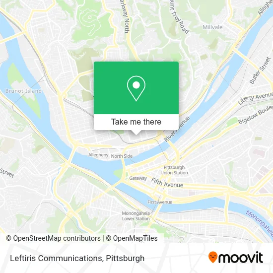 Leftiris Communications map