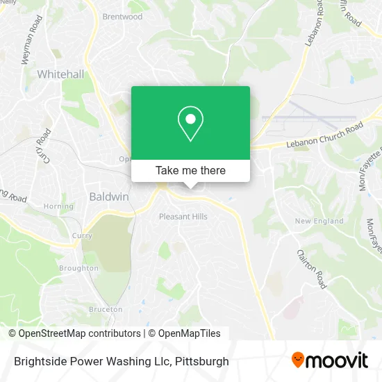 Brightside Power Washing Llc map