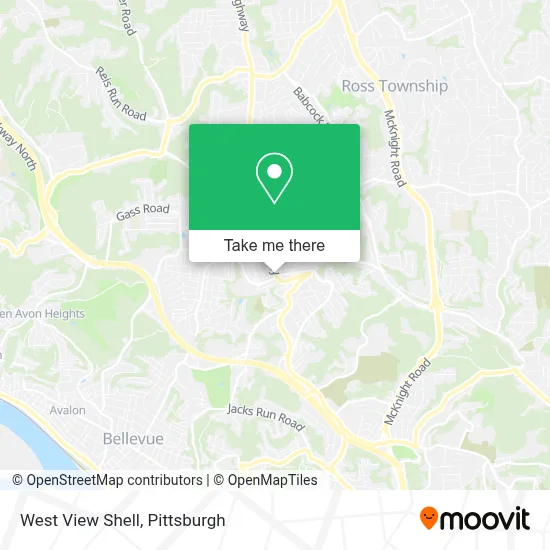 West View Shell map