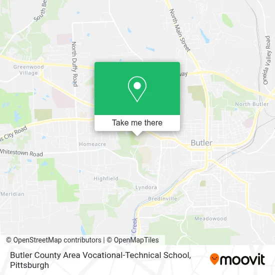 Butler County Area Vocational-Technical School map
