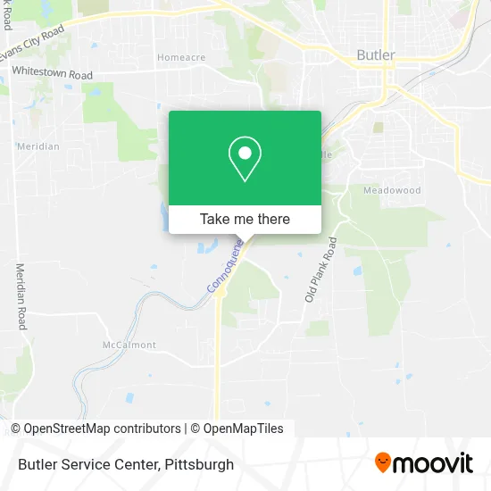 Butler Service Center map
