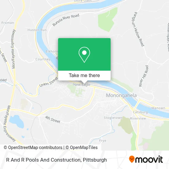 R And R Pools And Construction map