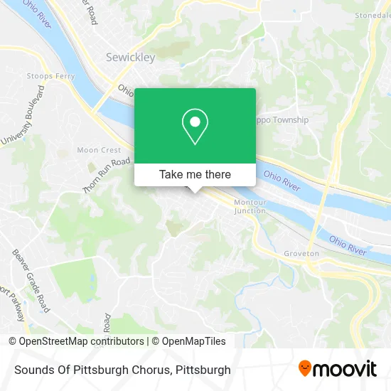 Sounds Of Pittsburgh Chorus map