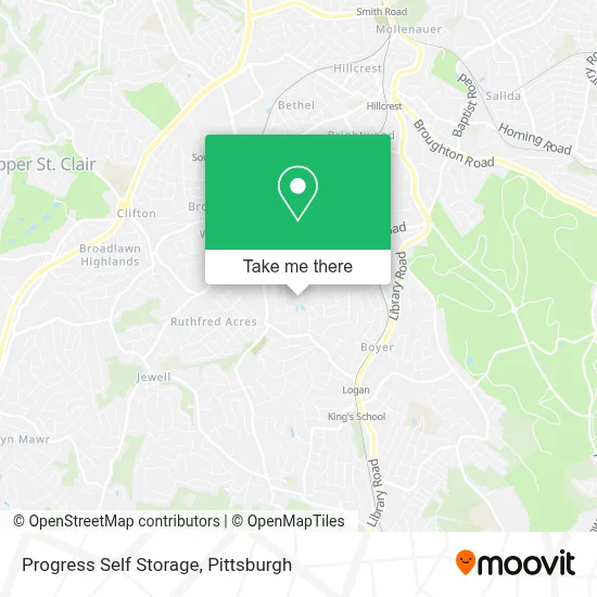 Progress Self Storage map