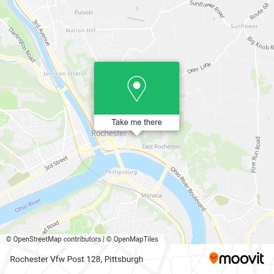 Rochester Vfw Post 128 map