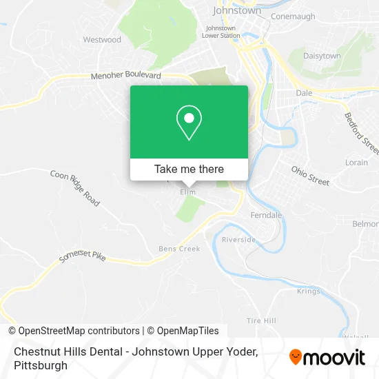 Chestnut Hills Dental - Johnstown Upper Yoder map