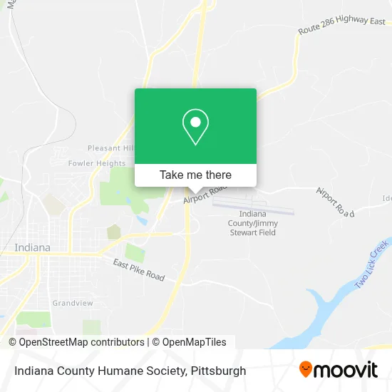 Indiana County Humane Society map