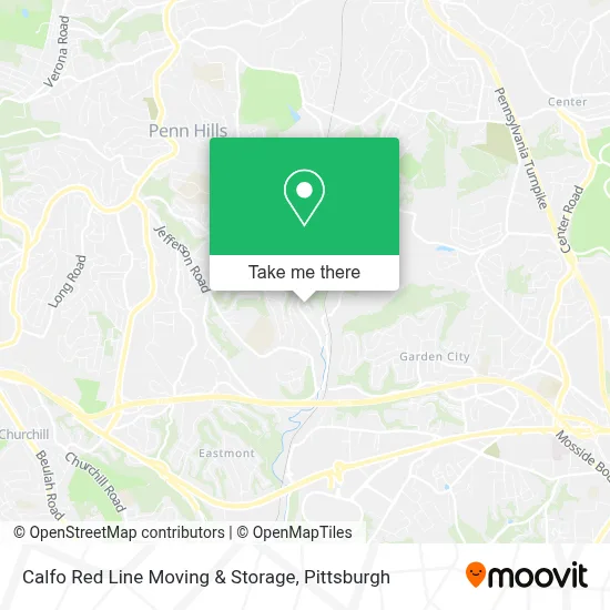 Calfo Red Line Moving & Storage map