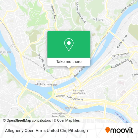 Allegheny Open Arms United Chr map